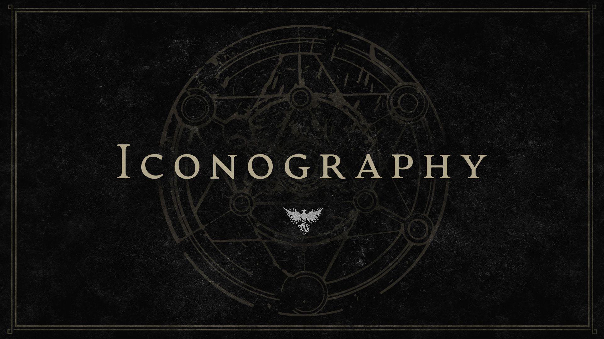 Black textured background with a golden stamp in the center