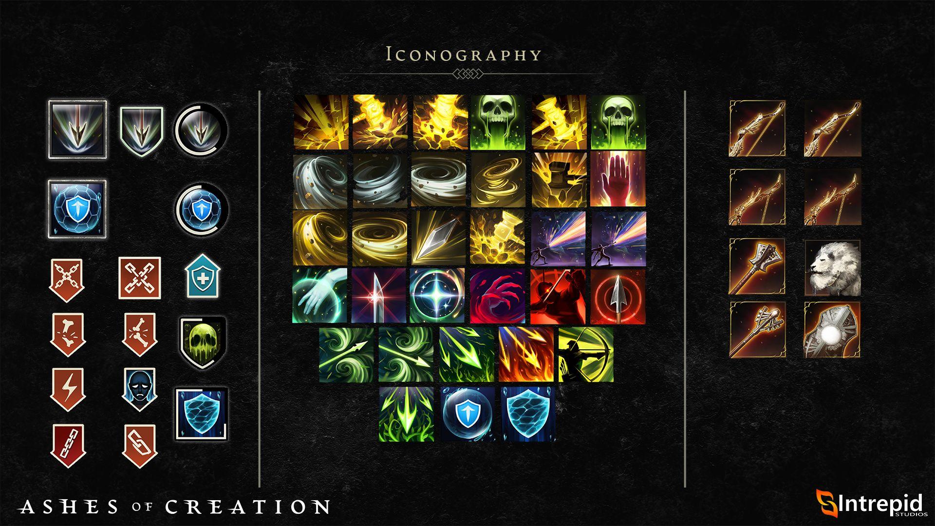 Sheet of different icons used in the game