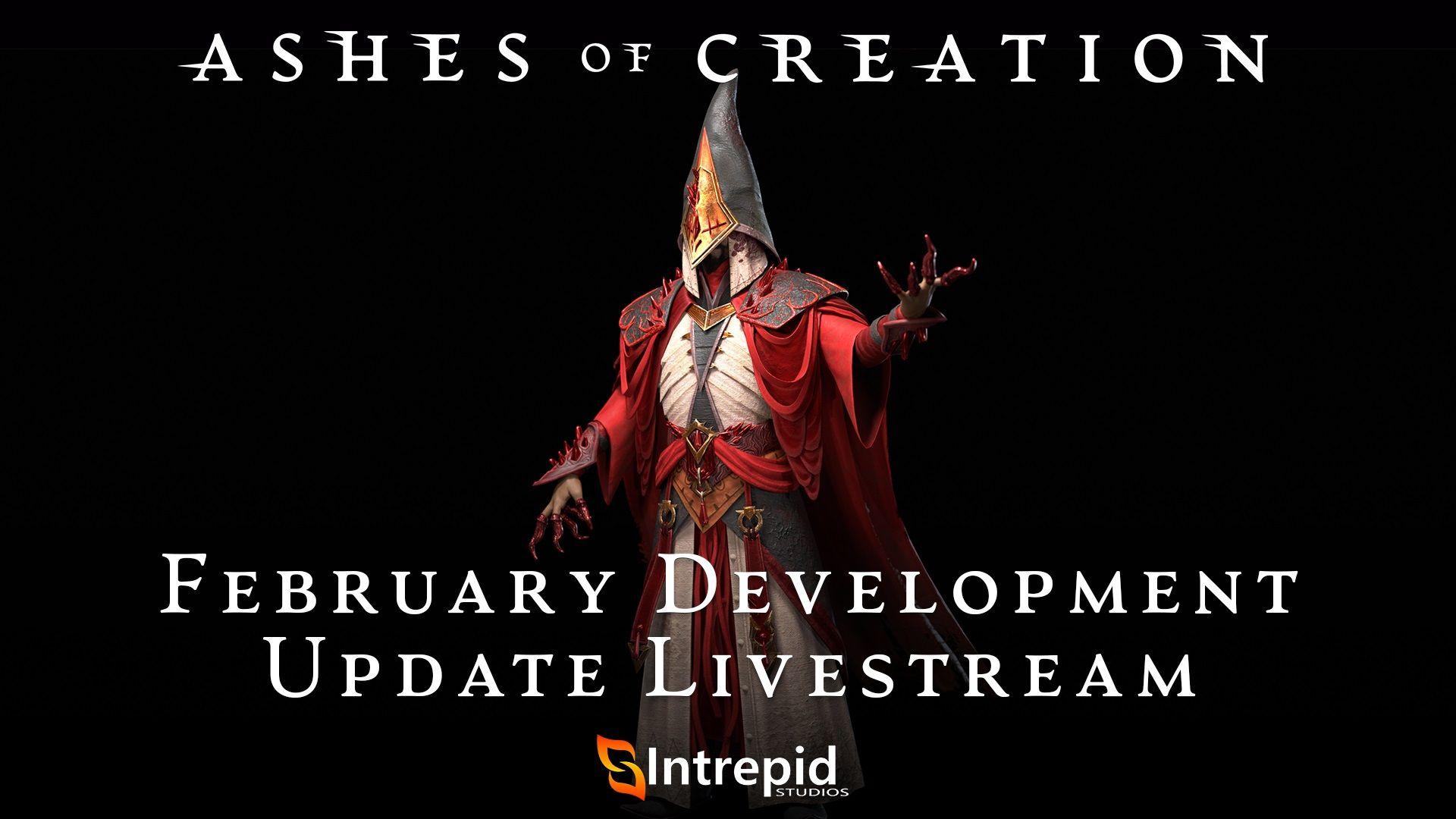 Image of a humanlike figure with one of its hands facing upwards. The figure has a hood covering its face and red and white robes on.