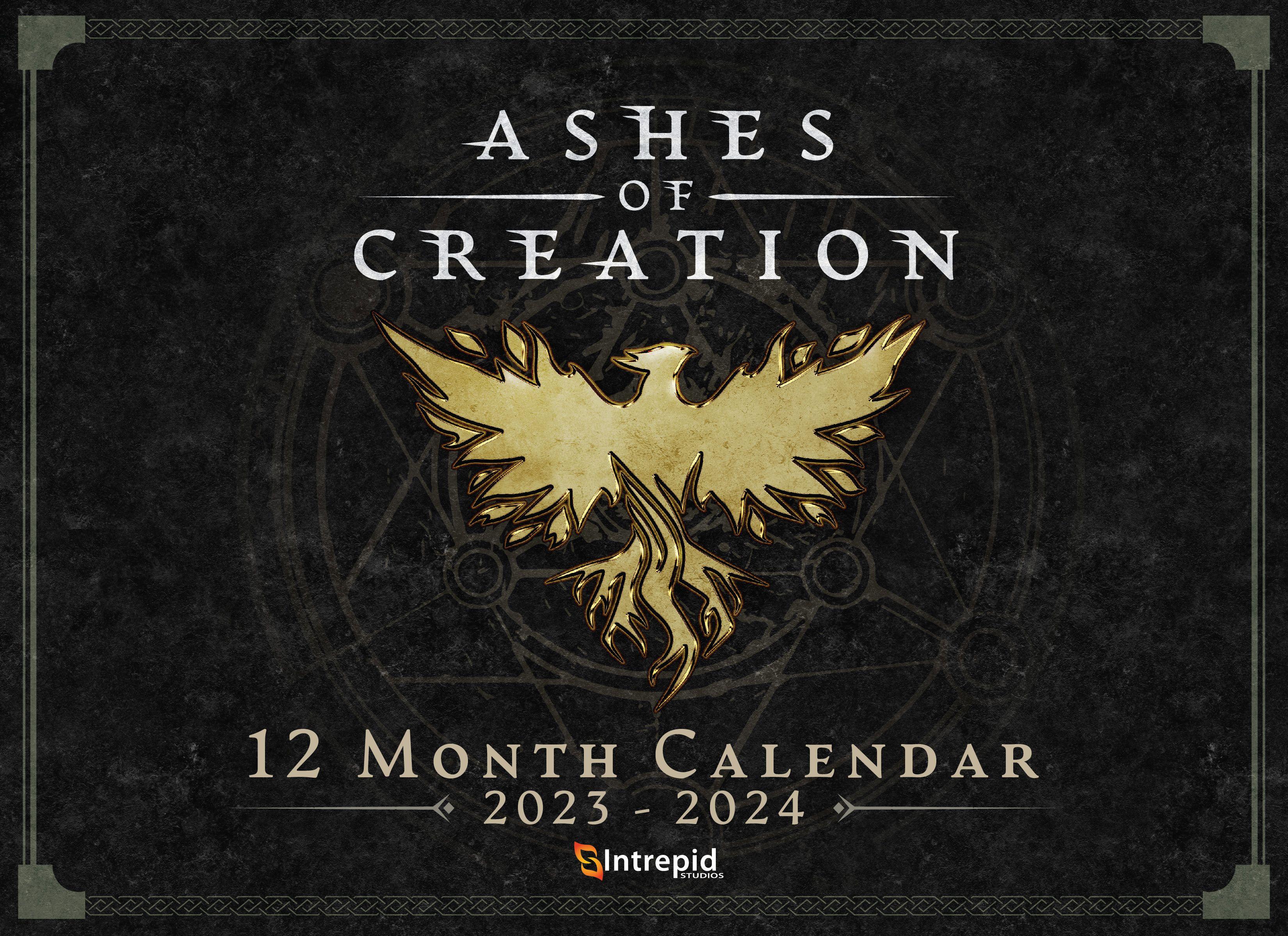 Front of the Ashes of Creation calendar 