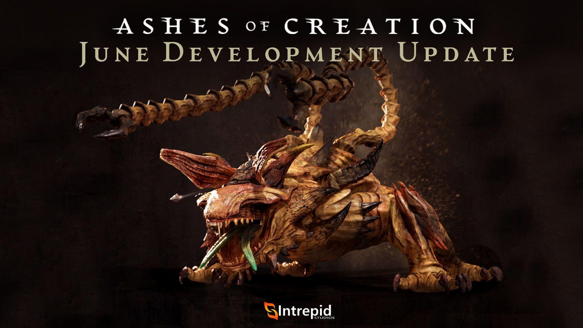 A giant yellow creature with a mouth full of razor sharp teeth, no eyes, two green tongues and two green tails is crouched down and ready to attack