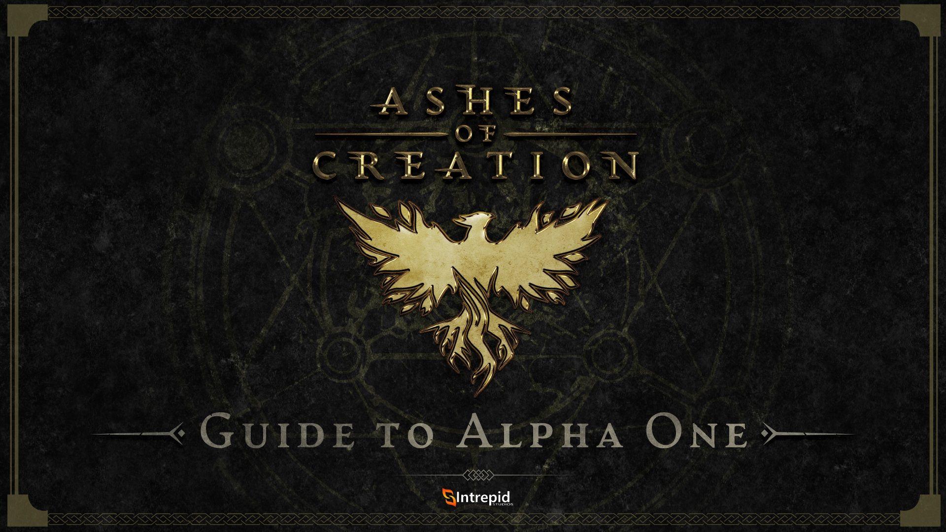 The Ashes of Creation Golden phoenix sits on top of a black background.