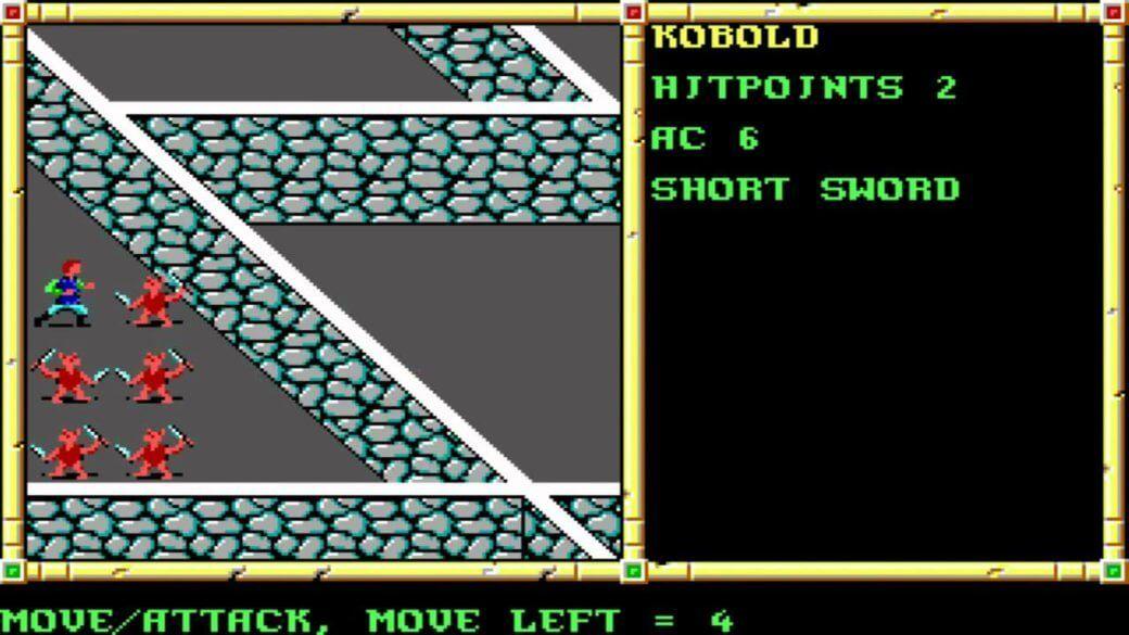 Image of an old school video game with a wall running through the play zone area.