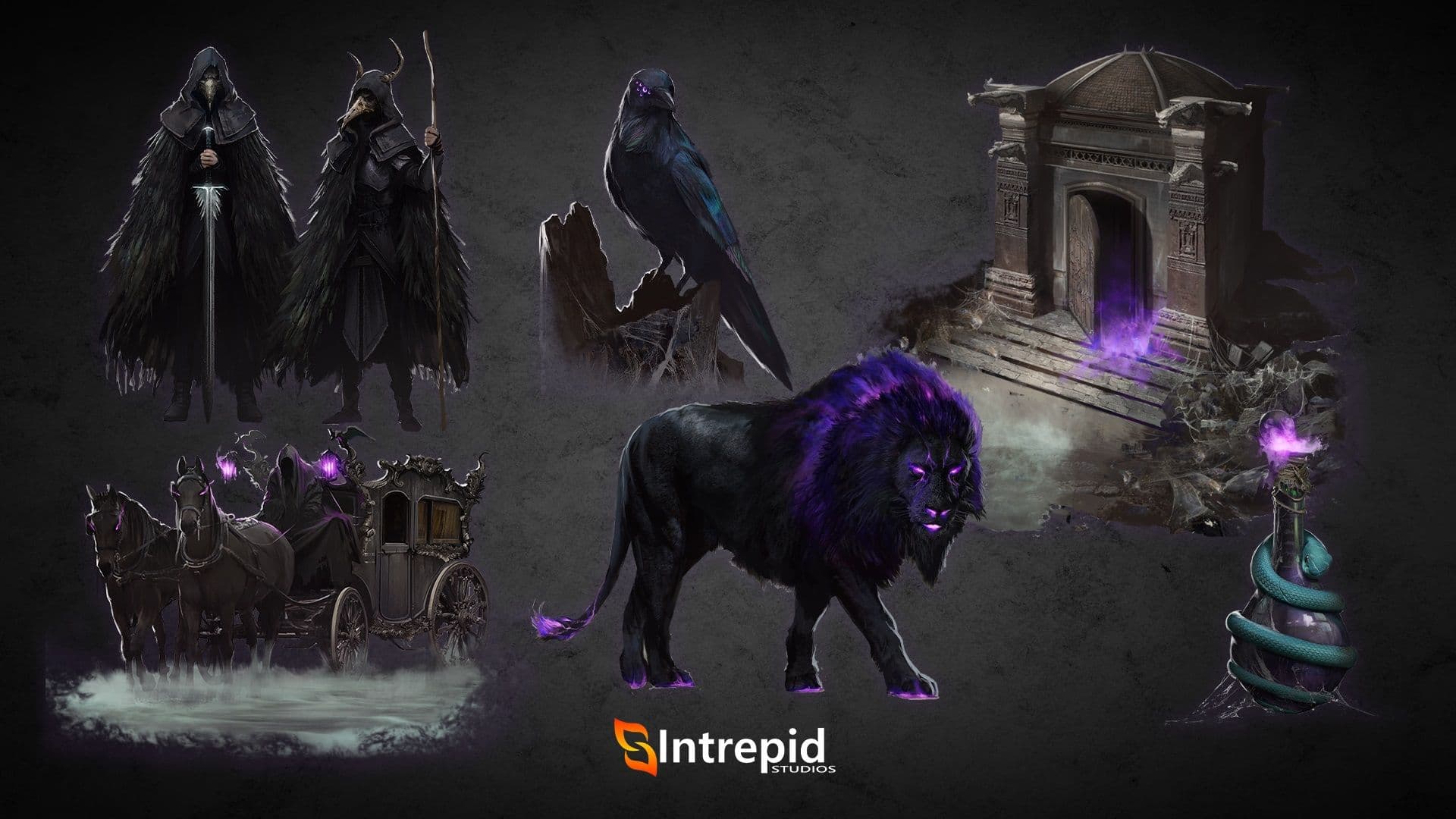 Black background with an array of images included in the shades unseen pre-order packages