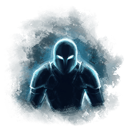 Tank in armor with blue glow around it