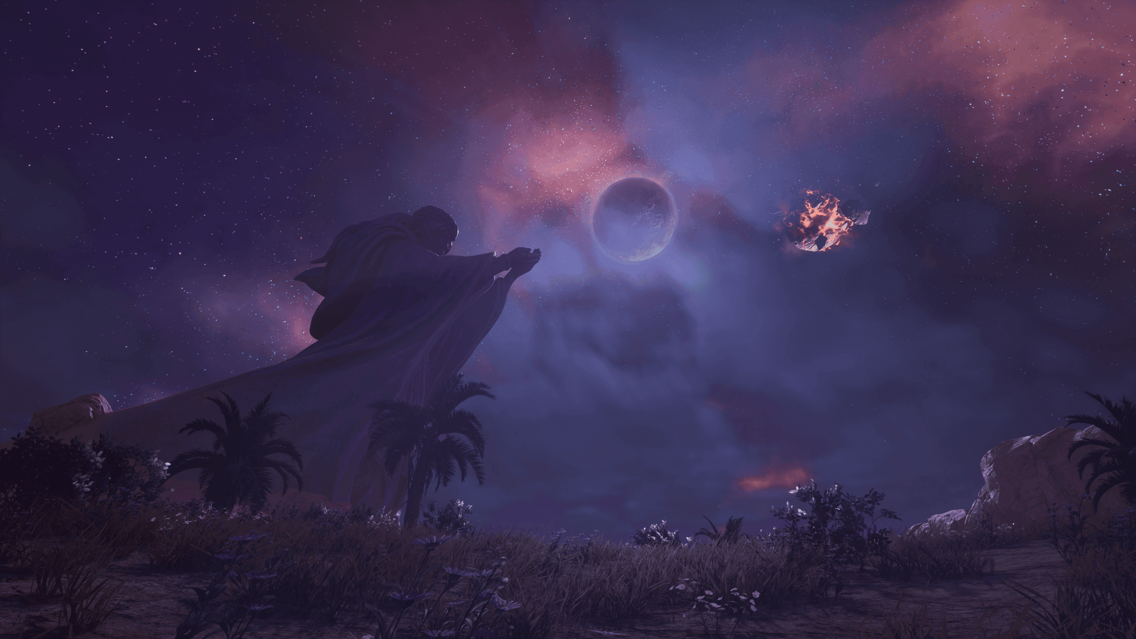 Nighttime on Verra within the Sandsquall desert